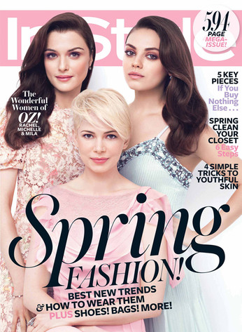 InStyle, Rachel Weisz, Michelle Williams, Mila Kunis, March Cover InStyle, Rachel Weisz, Michelle Williams, Mila Kunis, March Cover